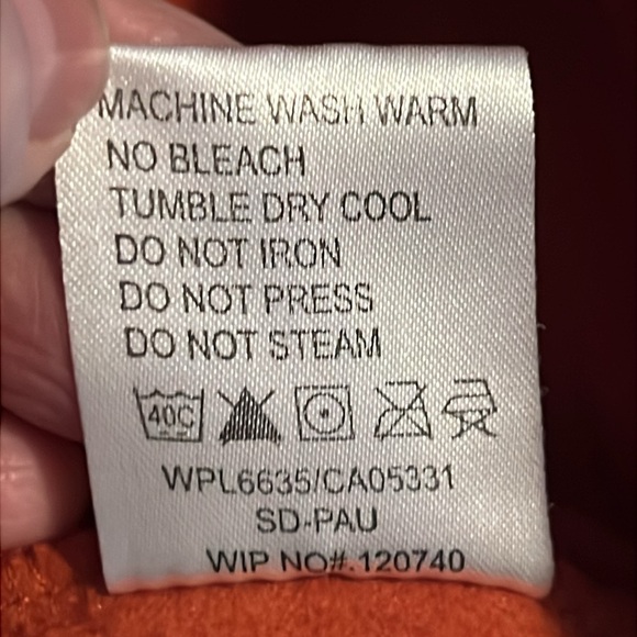 Women's Woolrich Vintage Fleece Vest Size‎ XL Rust/Orange Zip Up Firefly - Picture 5 of 6